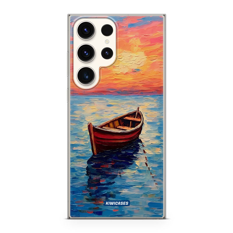 Painted Boat in the Ocean