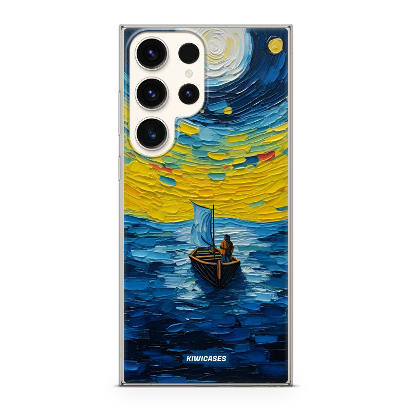 Painted Boat in the Moonlight