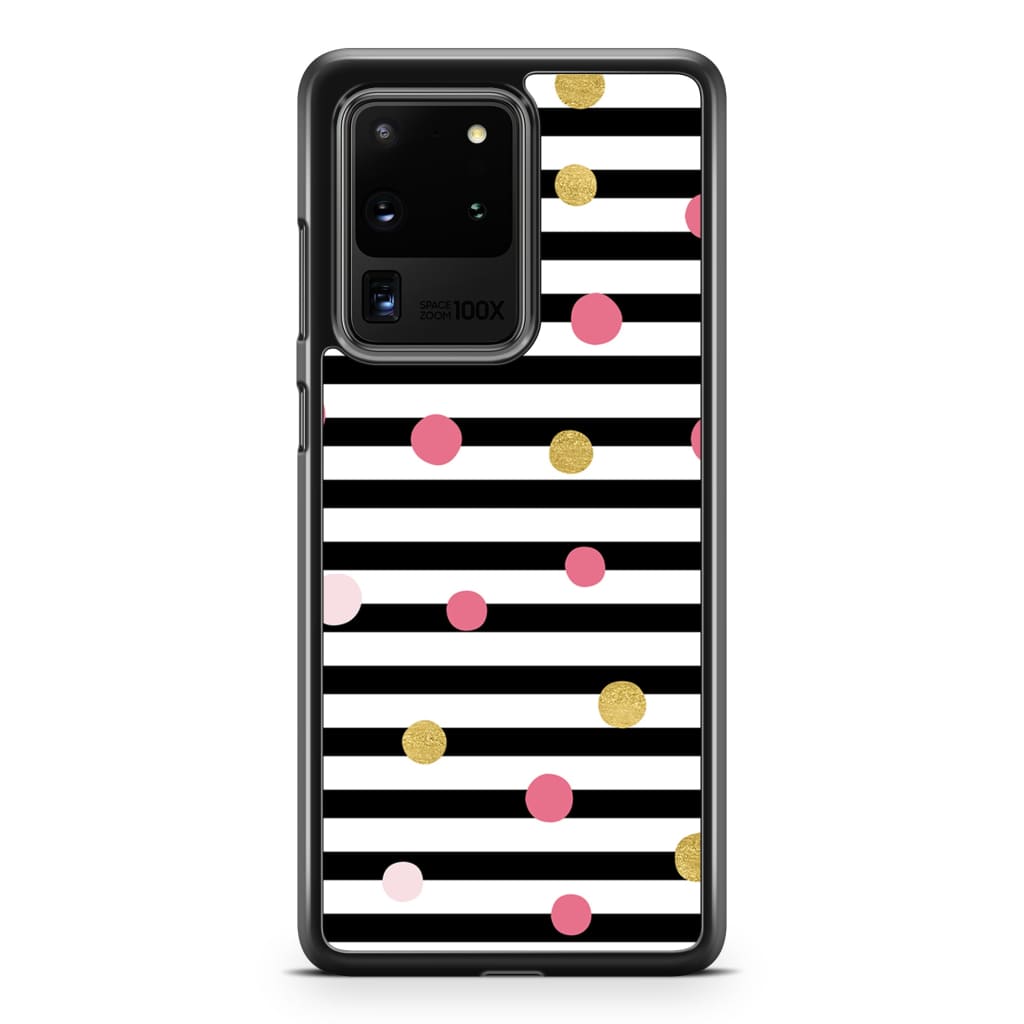 Striped Polka Dots Phone Case - Galaxy S20 Ultra - Phone