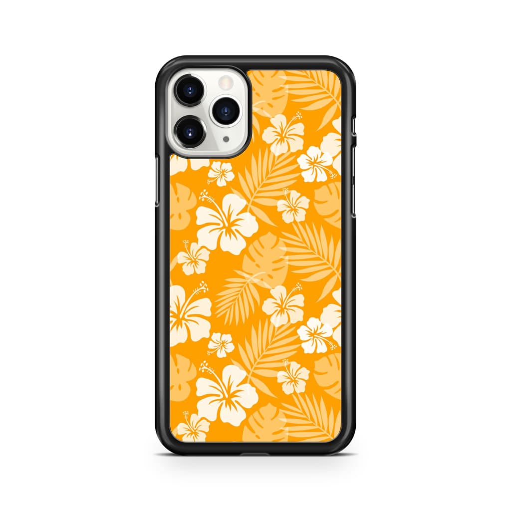 Tangerine Hibiscus Phone Case - iPhone 11 Pro - Phone Case