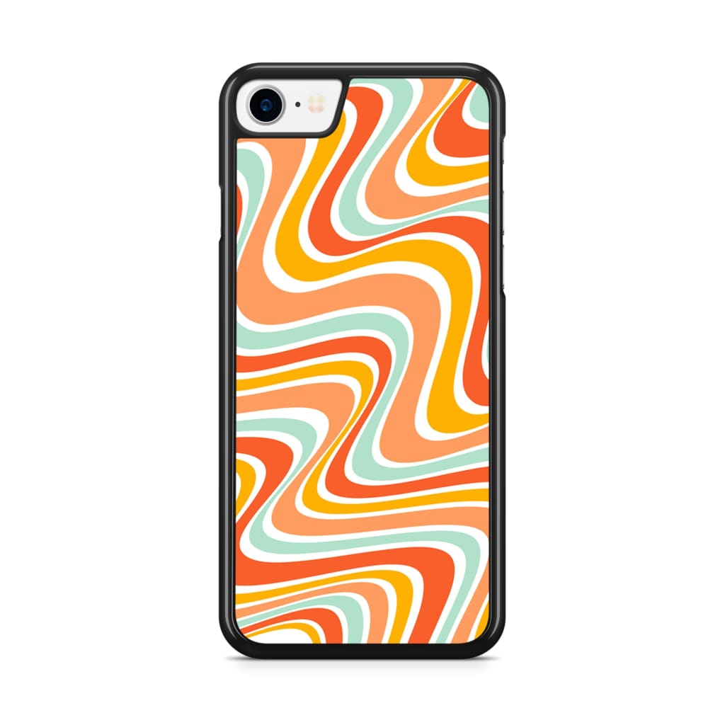 Tangerine Retro Waves Phone Case - iPhone SE/6/7/8 - Phone