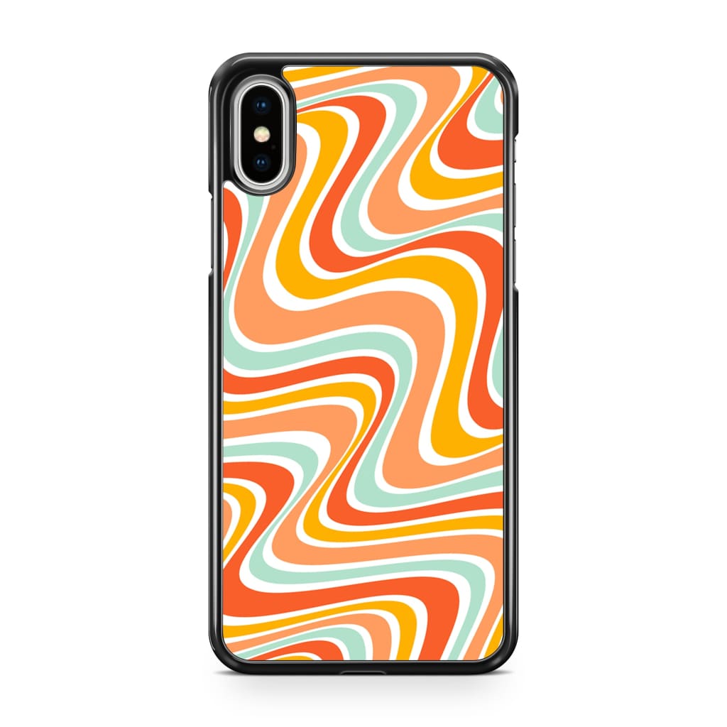Tangerine Retro Waves Phone Case - iPhone XS Max - Phone