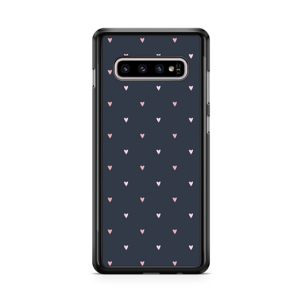 Tiny Navy Hearts - Galaxy S10 - Phone Case