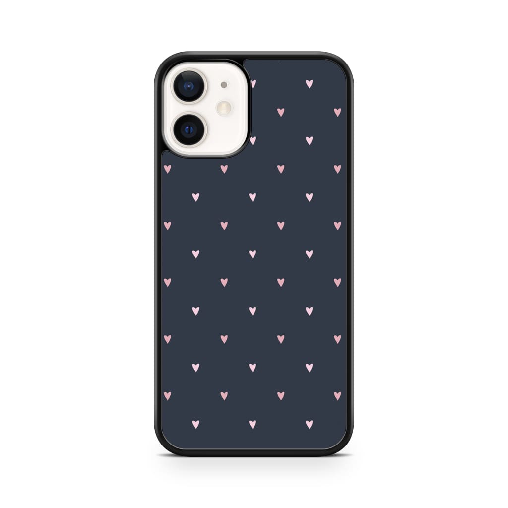 Tiny Navy Hearts - iPhone 12/12 Pro - Phone Case
