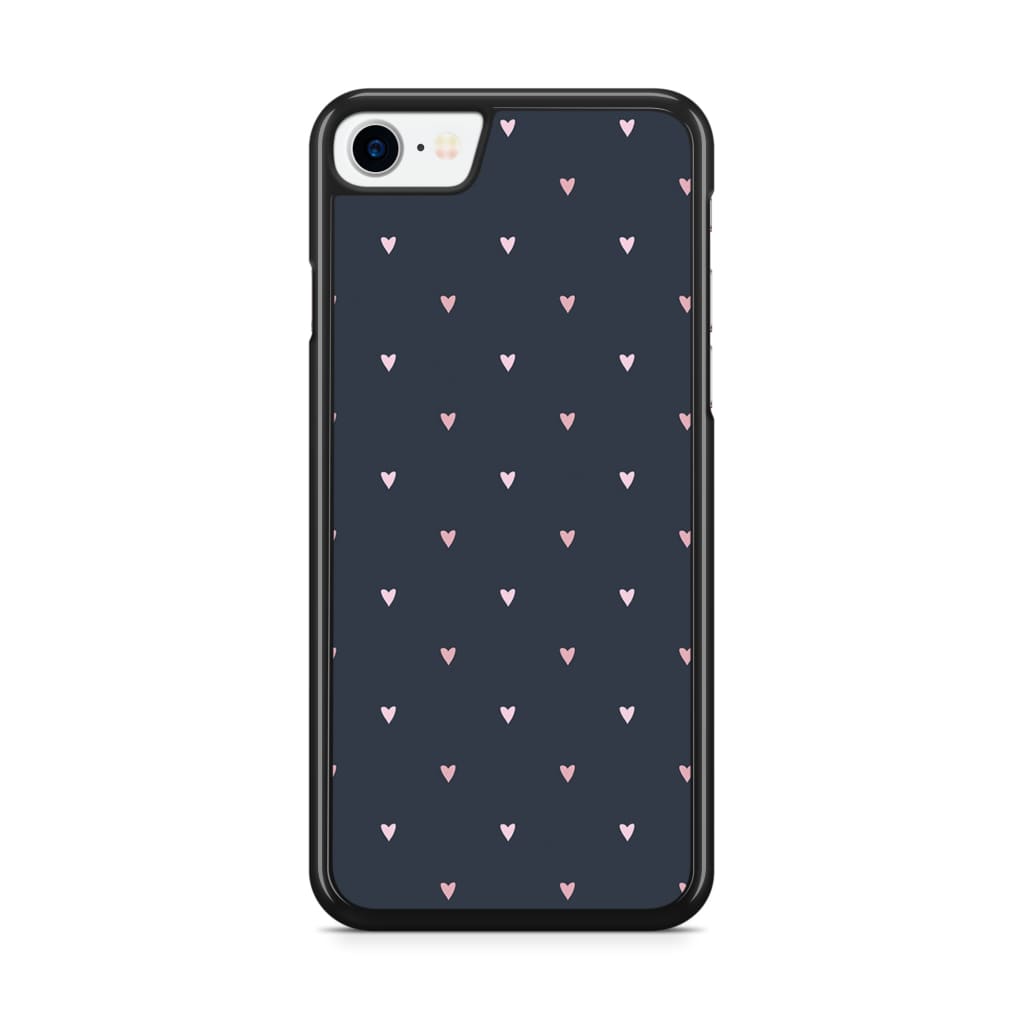Tiny Navy Hearts - iPhone SE/6/7/8 - Phone Case