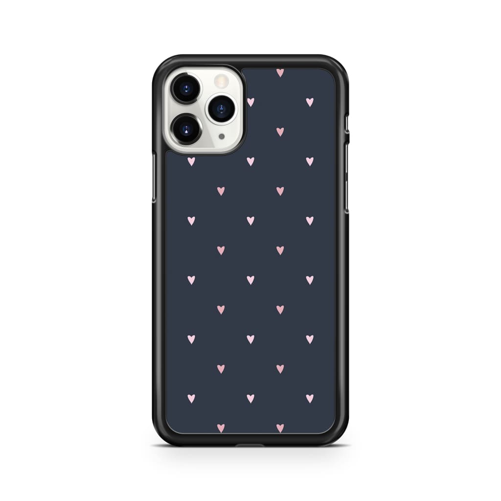 Tiny Navy Hearts - Phone Case