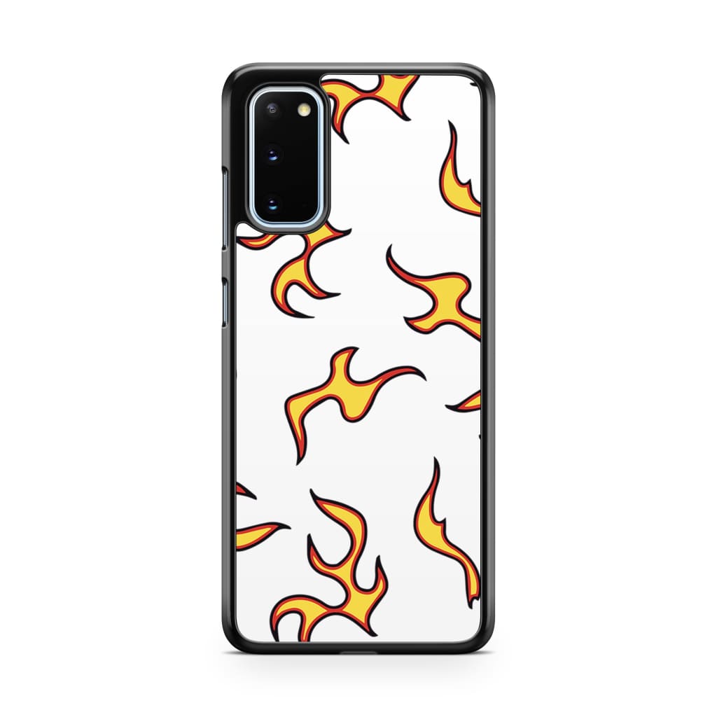 White Flames Phone Case - Galaxy S20 - Phone Case