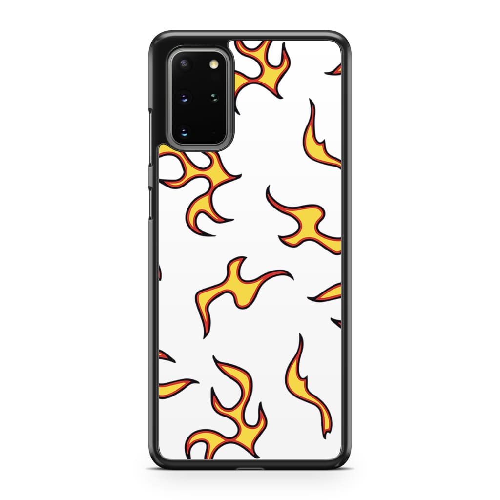 White Flames Phone Case - Galaxy S20 Plus - Phone Case
