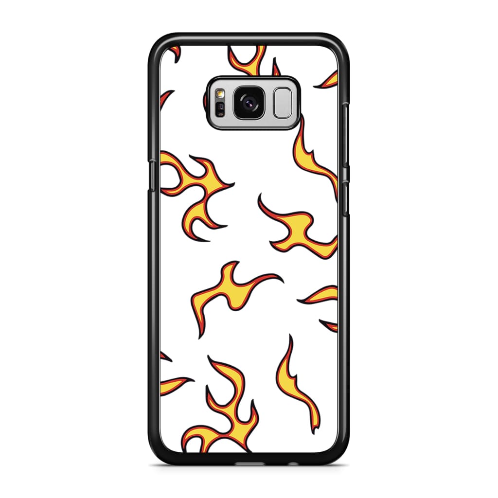 White Flames Phone Case - Galaxy S8 Plus - Phone Case