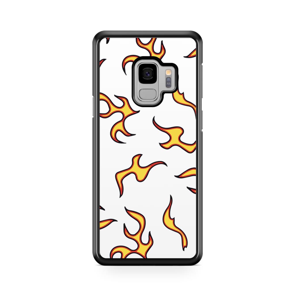 White Flames Phone Case - Galaxy S9 - Phone Case