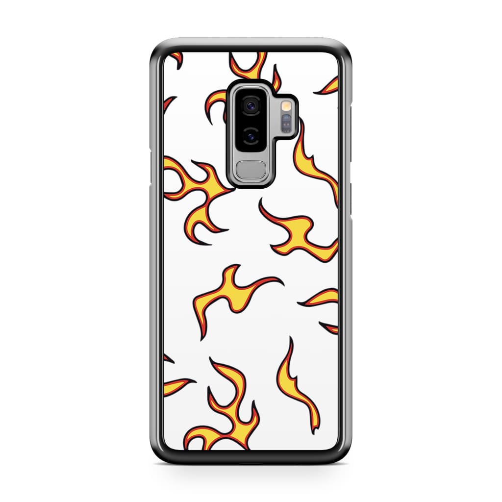 White Flames Phone Case - Galaxy S9 Plus - Phone Case