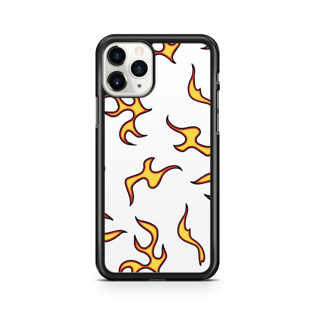 White Flames Phone Case - iPhone 11 Pro - Phone Case
