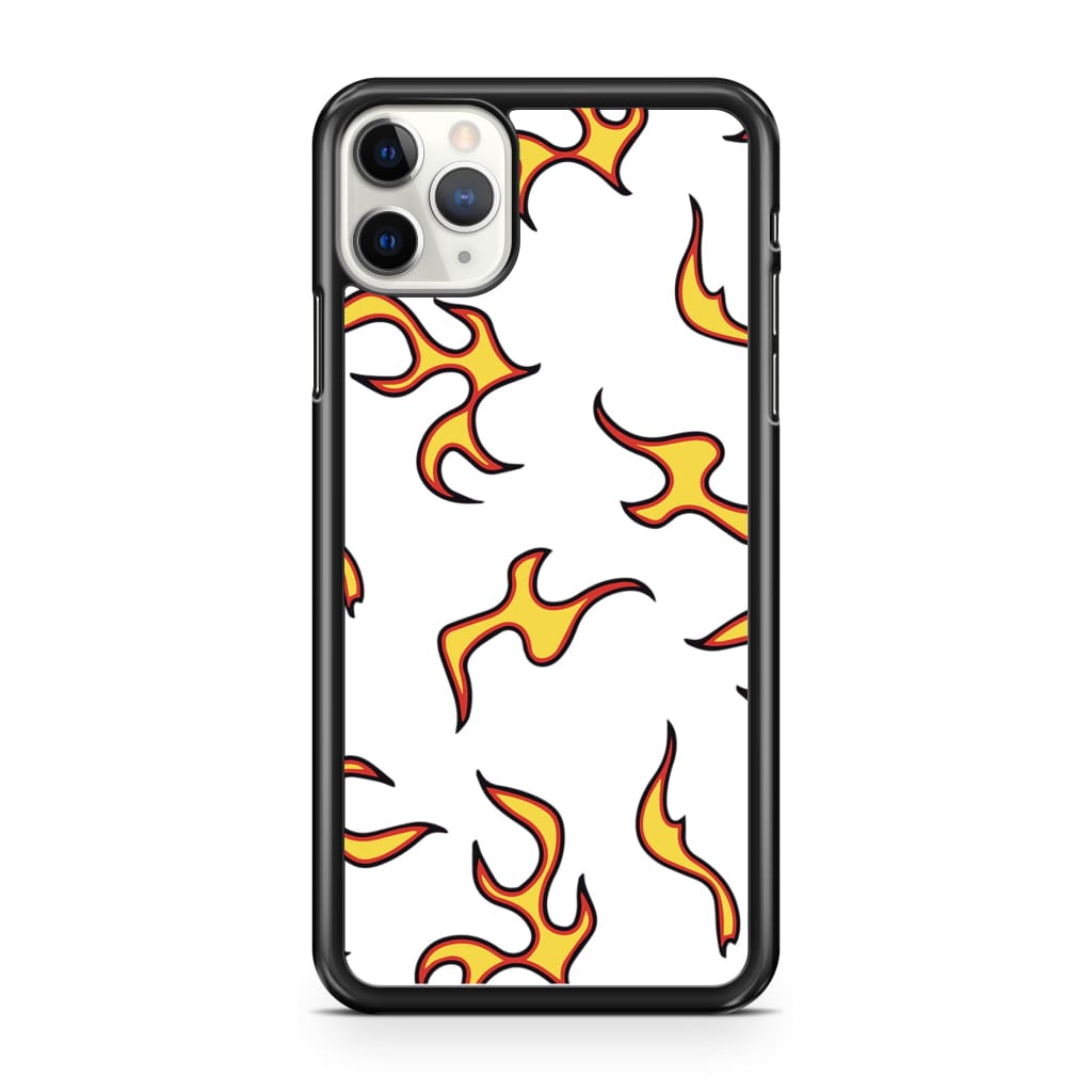 White Flames Phone Case - iPhone 11 Pro Max - Phone Case