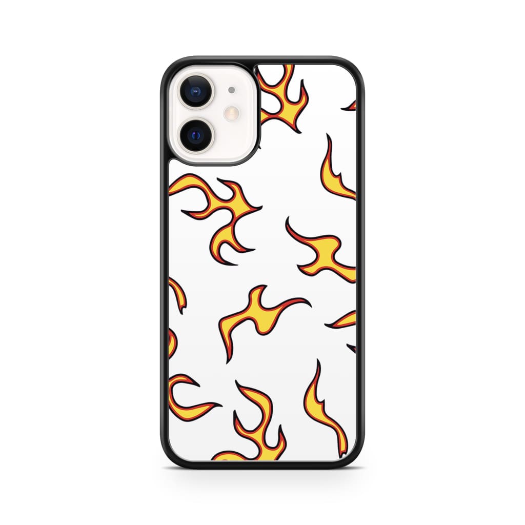 White Flames Phone Case - iPhone 12 Mini - Phone Case