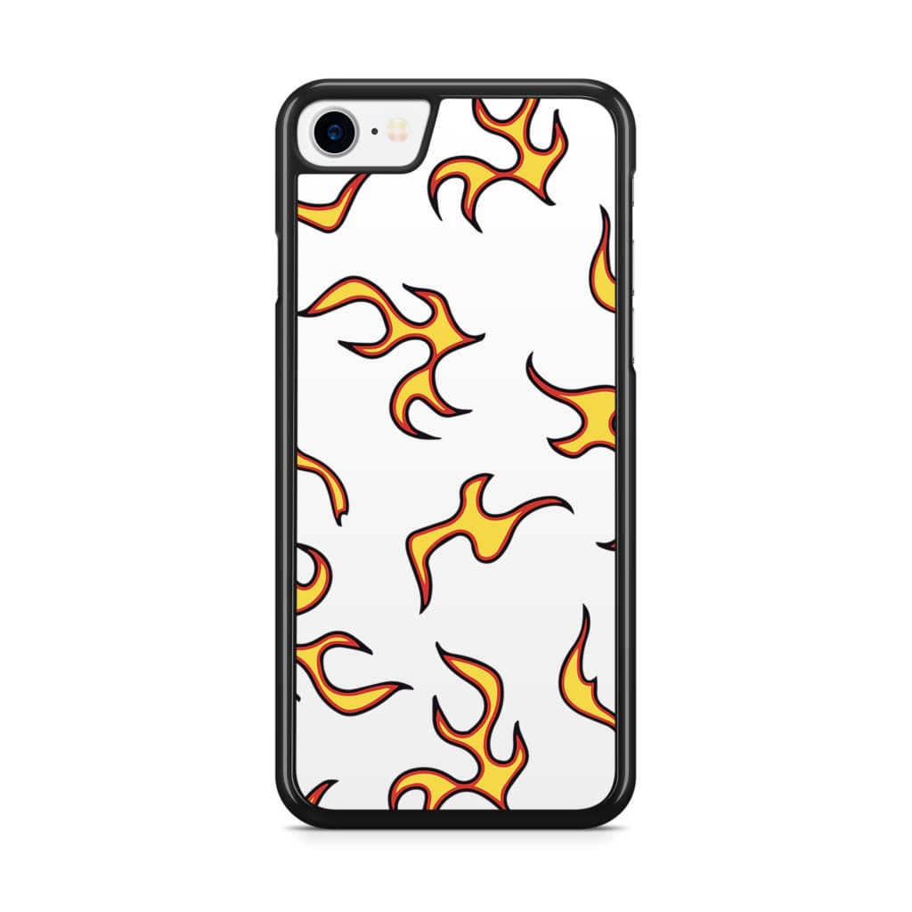 White Flames Phone Case - iPhone SE/6/7/8 - Phone Case