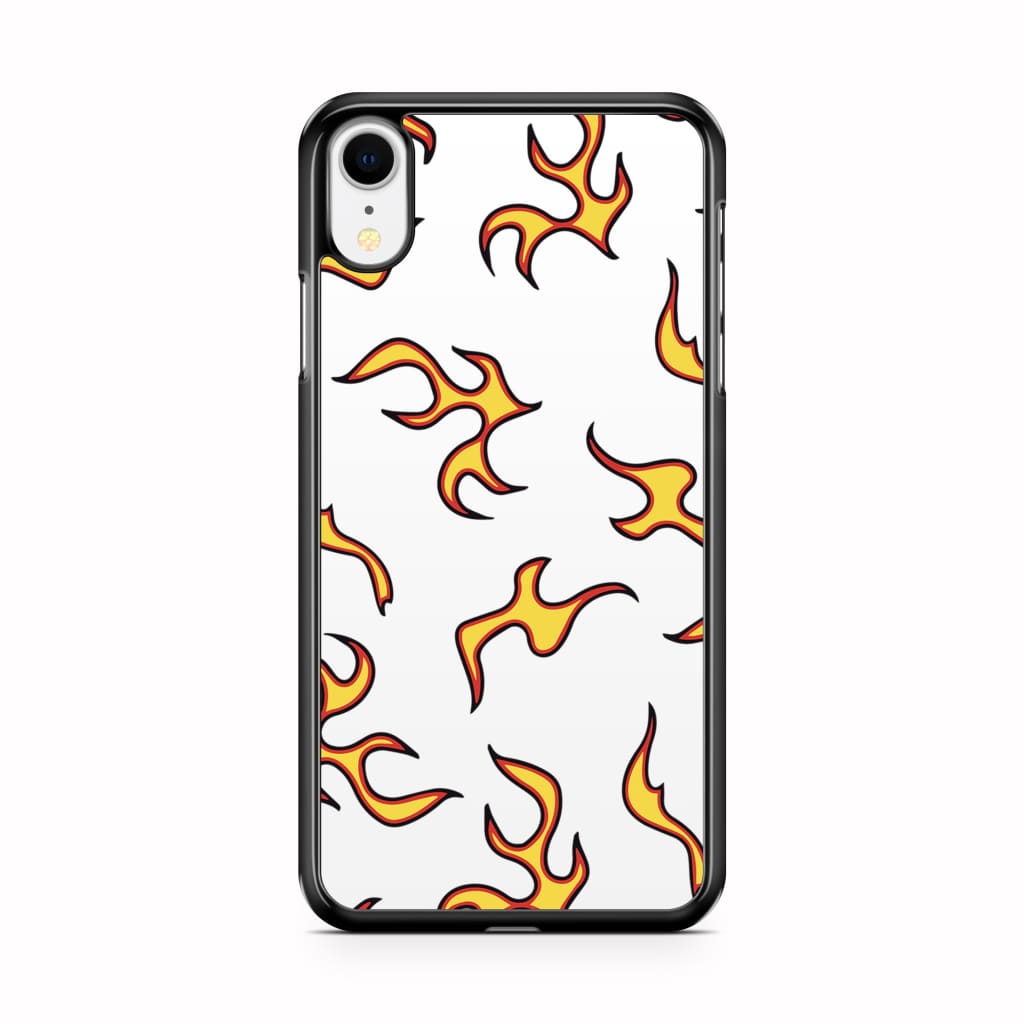 White Flames Phone Case - iPhone XR - Phone Case