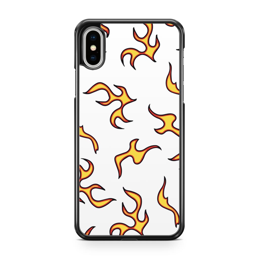 White Flames Phone Case - iPhone XS Max - Phone Case