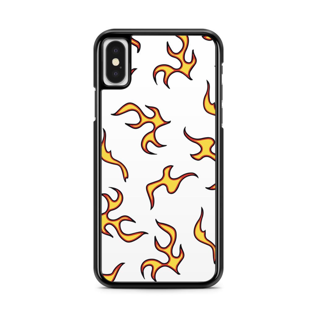White Flames Phone Case - iPhone X/XS - Phone Case