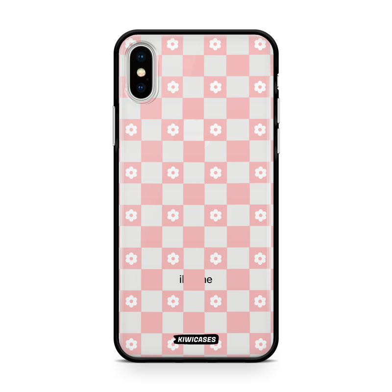 Pink Checkered Flowers