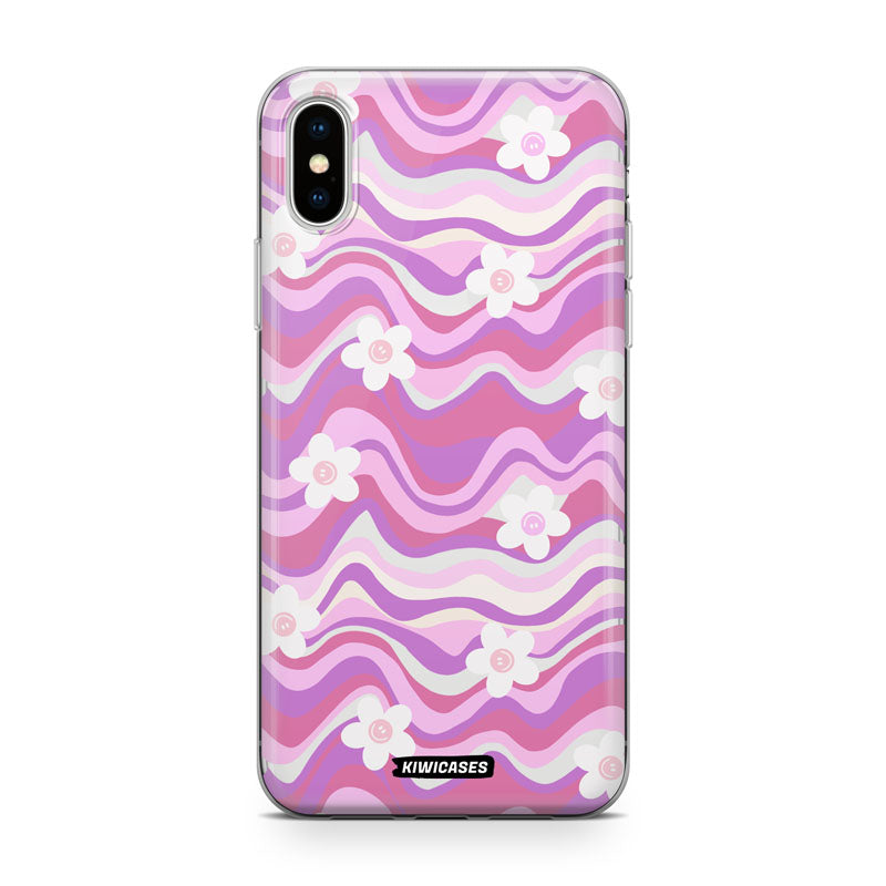 Purple Wavey Flowers