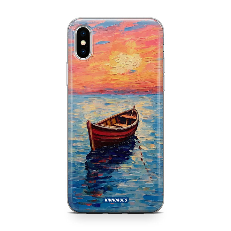 Painted Boat in the Ocean