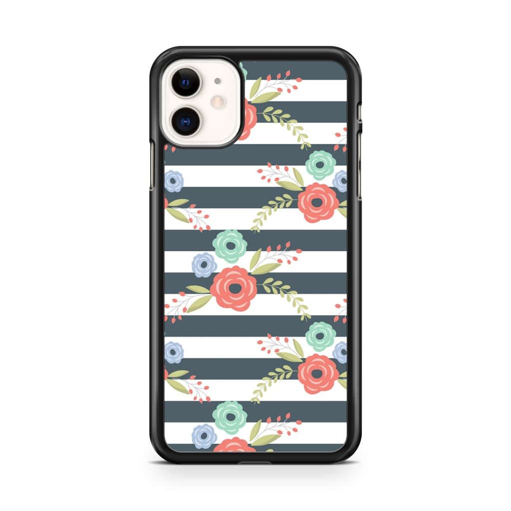Zebra Bloom Floral Phone Case - iPhone 11 - Phone Case