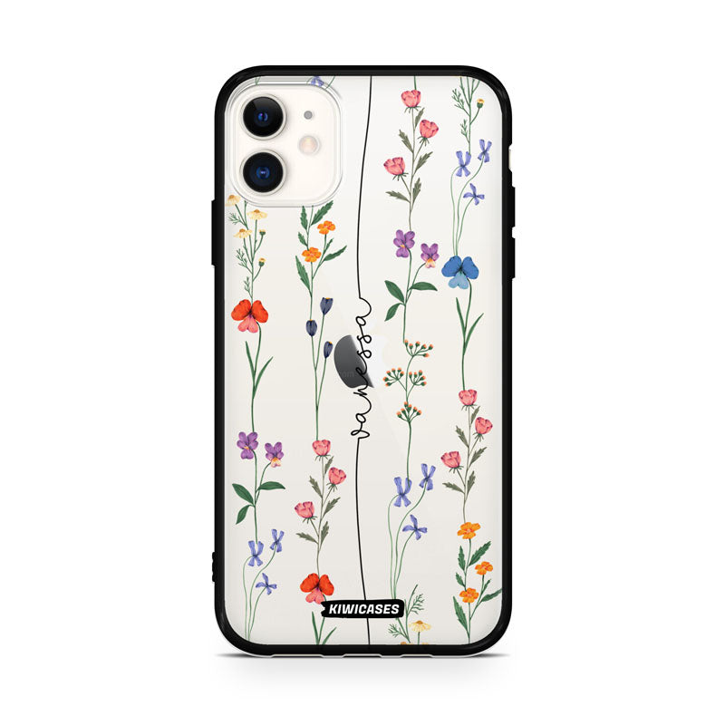 Floral String Black - iPhone 11 - Custom