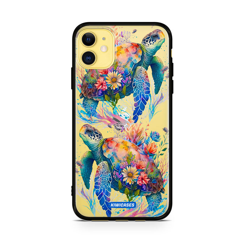 Floral Turtles - iPhone 11