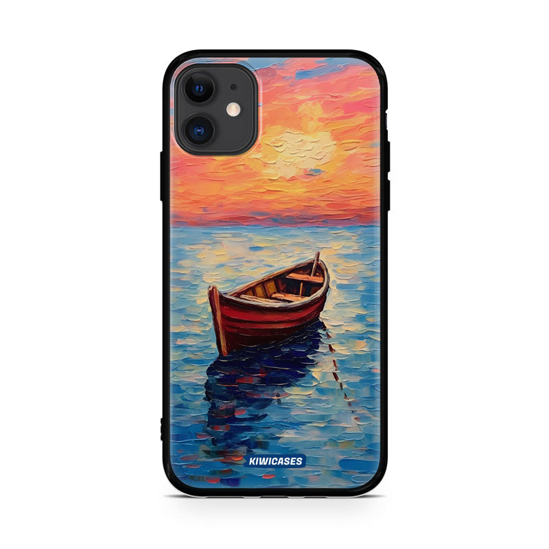 Painted Boat in the Ocean - iPhone 11