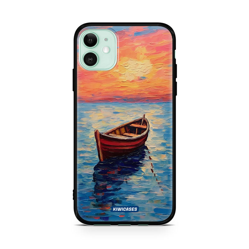 Painted Boat in the Ocean - iPhone 11