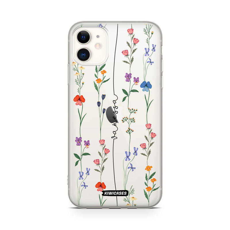 Floral String Black - iPhone 11 - Custom