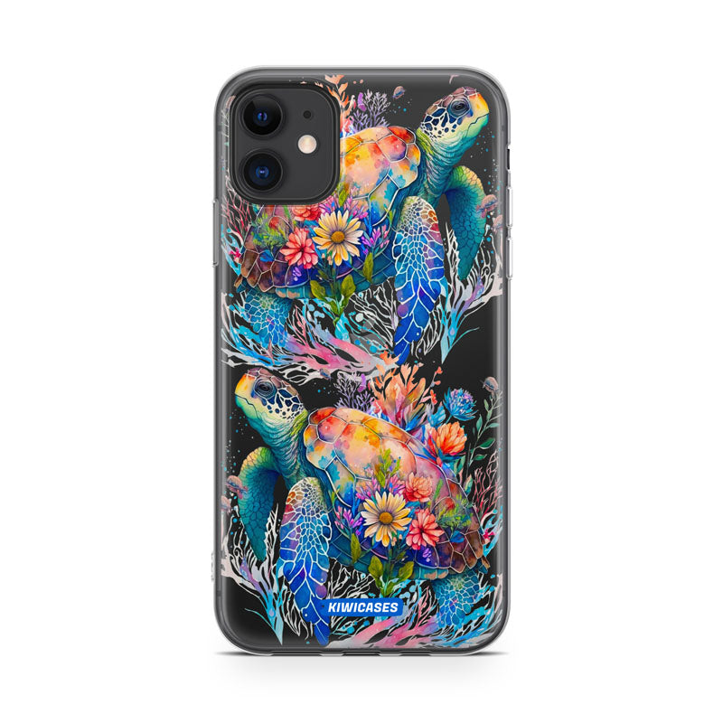 Floral Turtles - iPhone 11