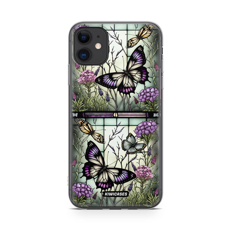 Stained Glass Butterflies - iPhone 11