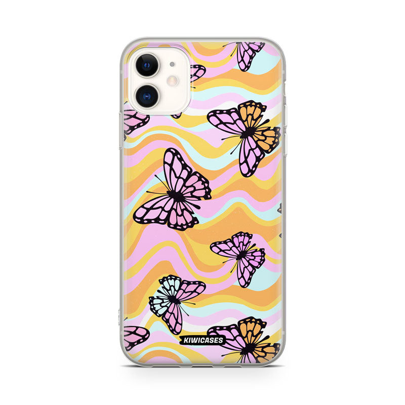 Wavey Yellow Butterflies - iPhone 11