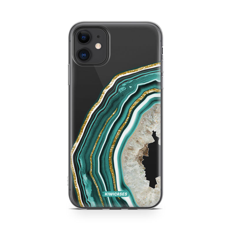 Green Agate Crystal - iPhone 11