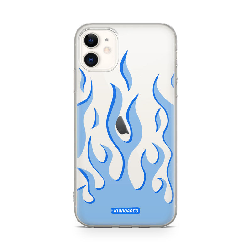 Blue Fire Flames - iPhone 11