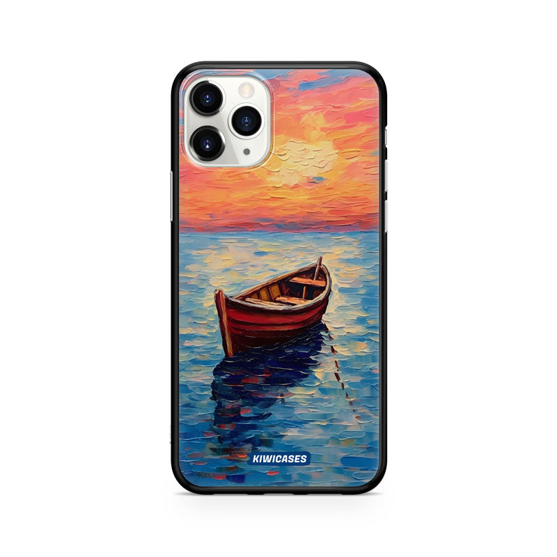 Painted Boat in the Ocean - iPhone 11 Pro