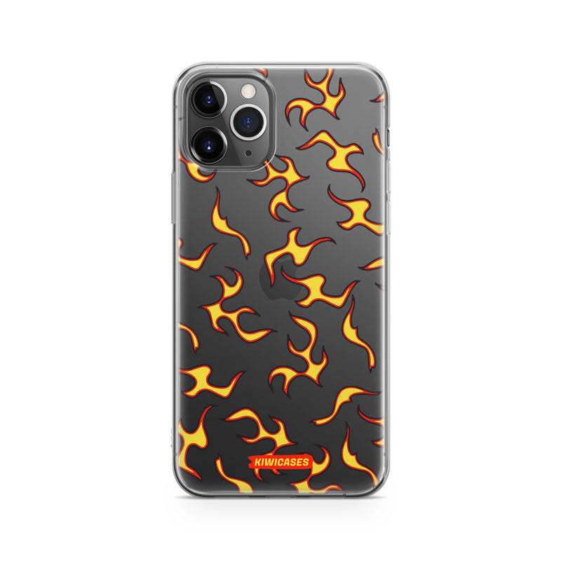 Yellow Fire Flames - iPhone 11 Pro
