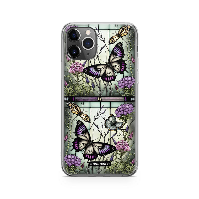 Stained Glass Butterflies - iPhone 11 Pro