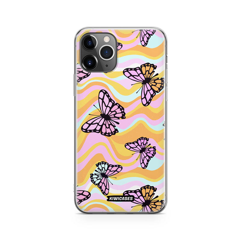 Wavey Yellow Butterflies - iPhone 11 Pro