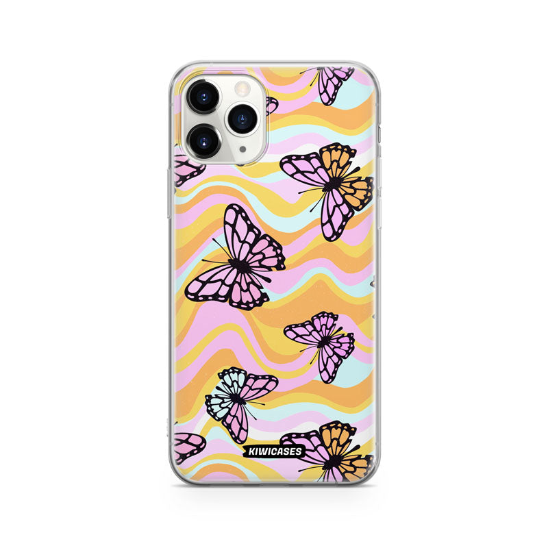 Wavey Yellow Butterflies - iPhone 11 Pro