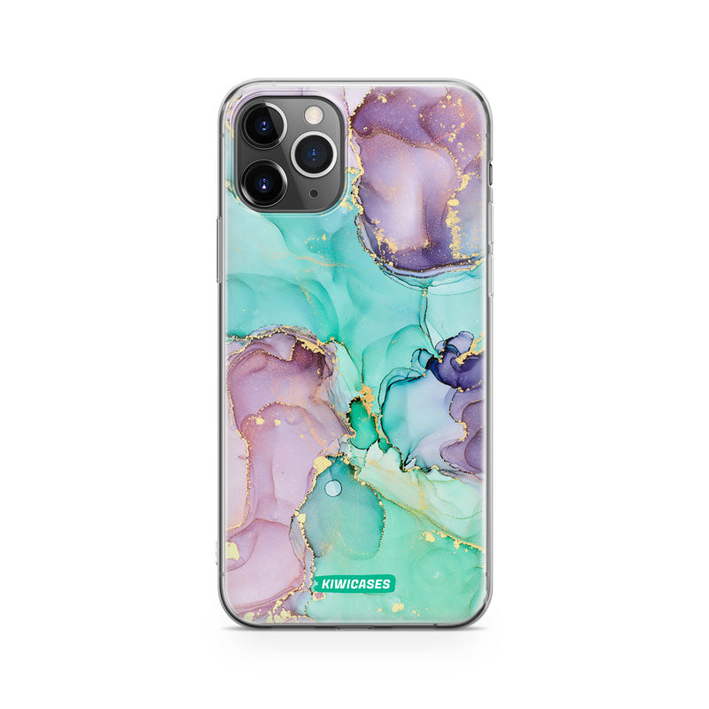 Green Purple Marble - iPhone 11 Pro