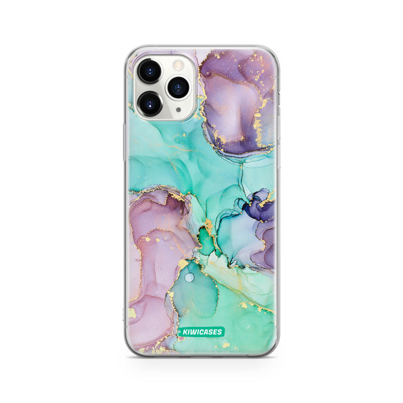 Green Purple Marble - iPhone 11 Pro