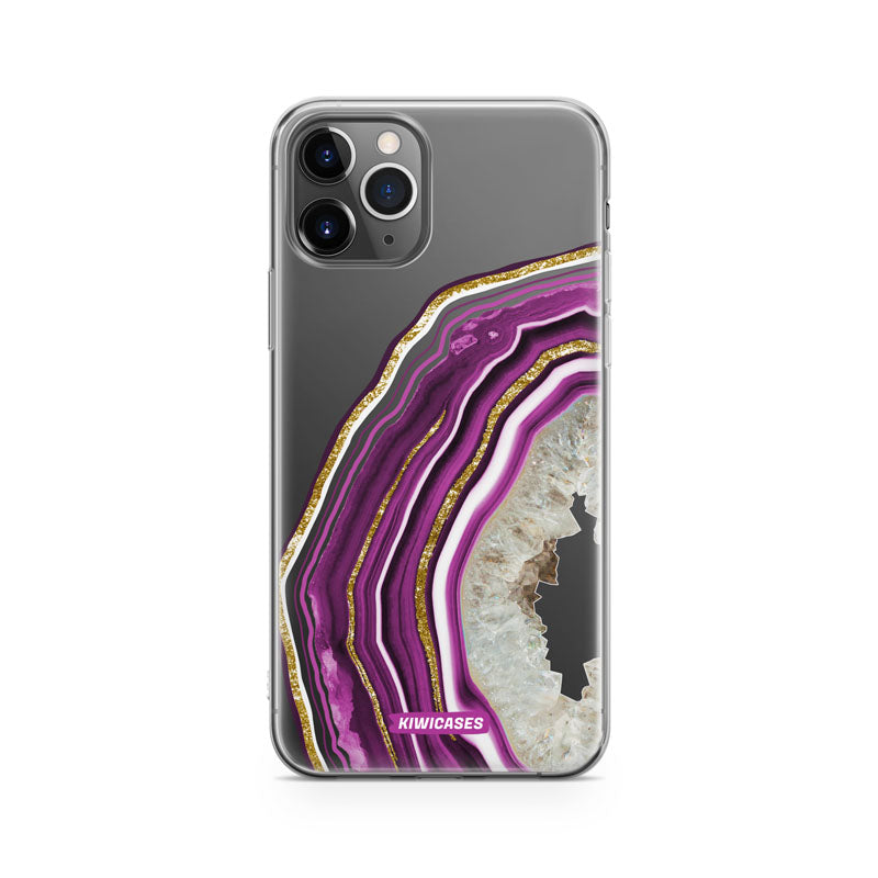 Purple Agate Crystal - iPhone 11 Pro