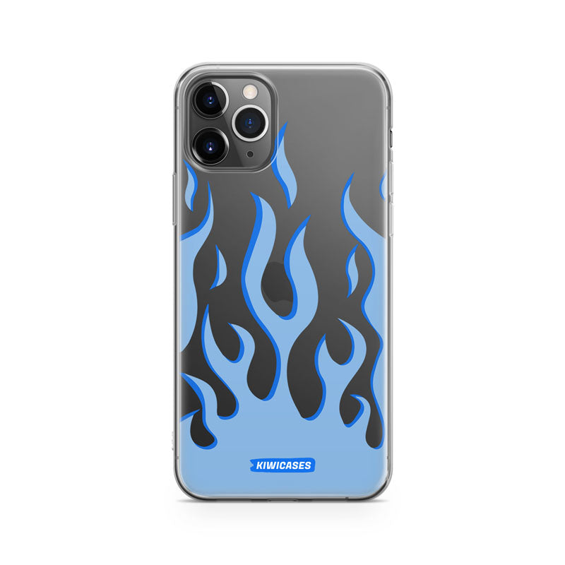 Blue Fire Flames - iPhone 11 Pro