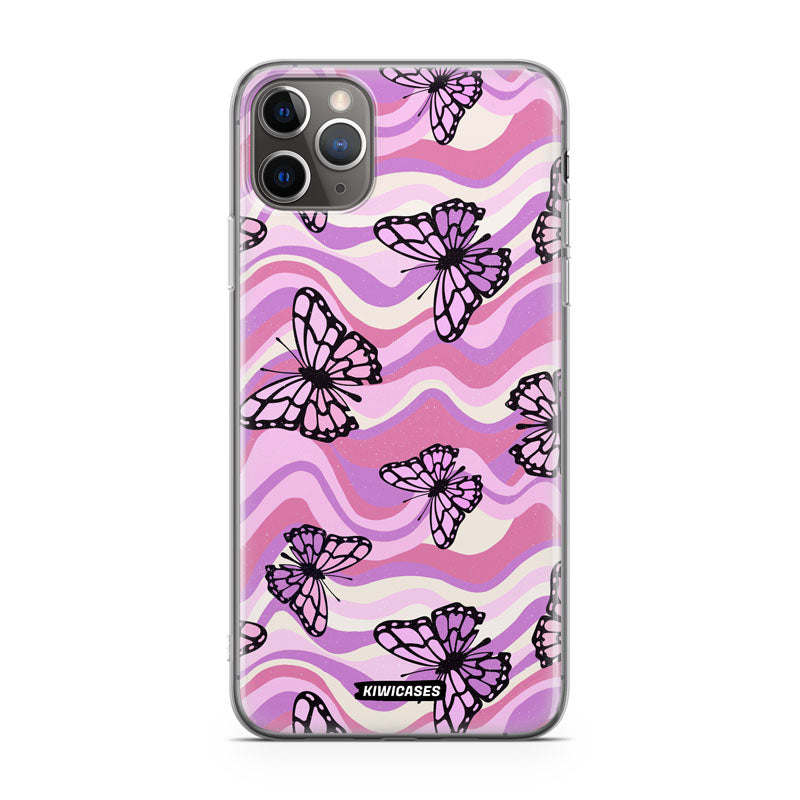 Wavey Purple Butterflies - iPhone 11 Pro Max