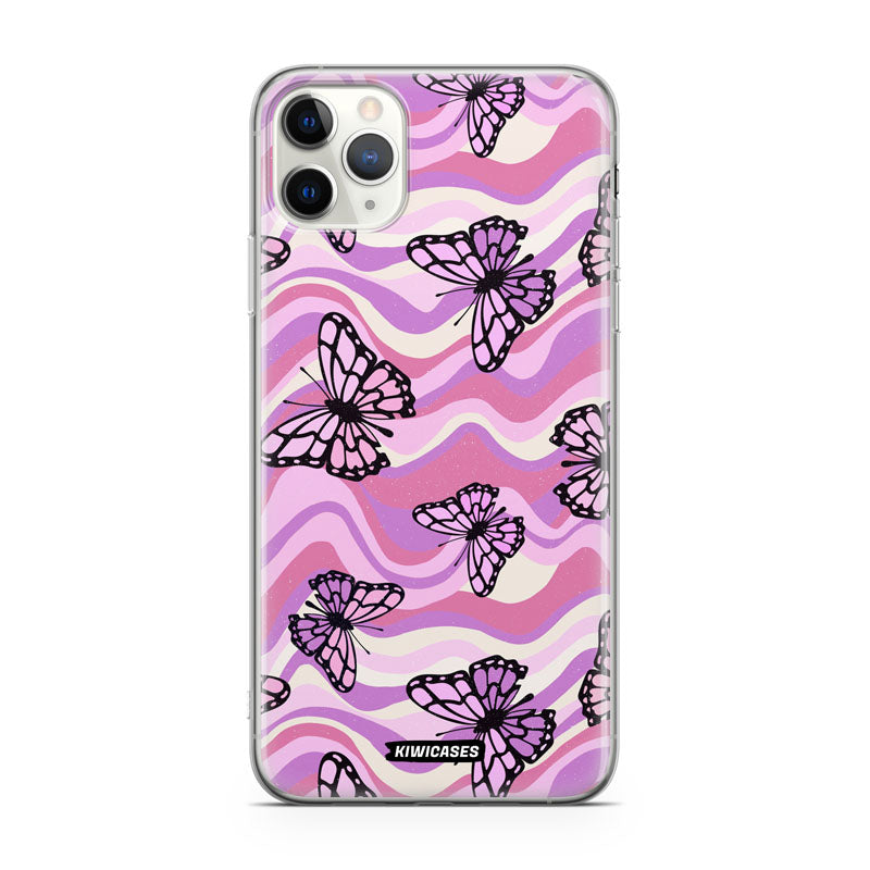 Wavey Purple Butterflies - iPhone 11 Pro Max