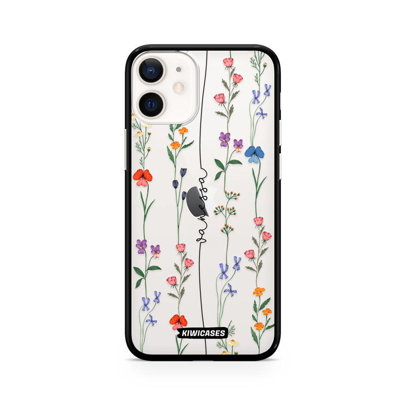 Floral String Black - iPhone 12 Mini - Custom