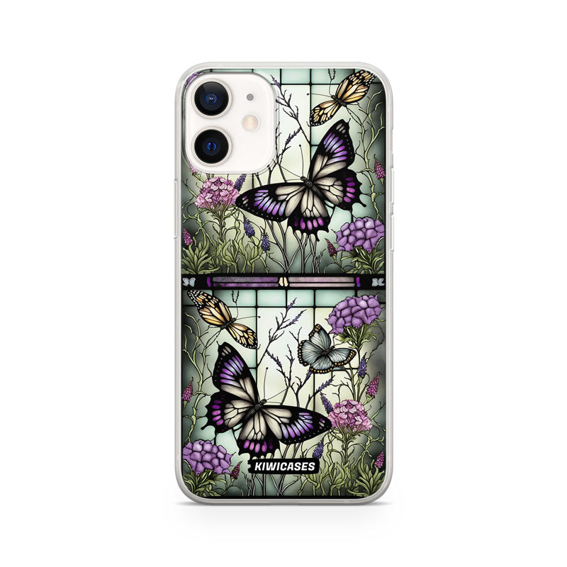 Stained Glass Butterflies - iPhone 12 Mini