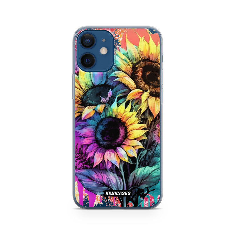 Neon Sunflowers - iPhone 12 Mini